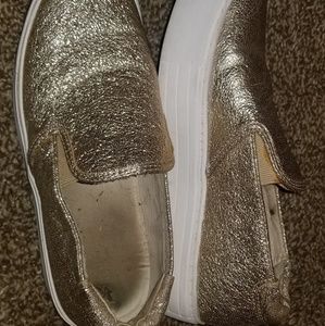 Gold Platform Sneakers